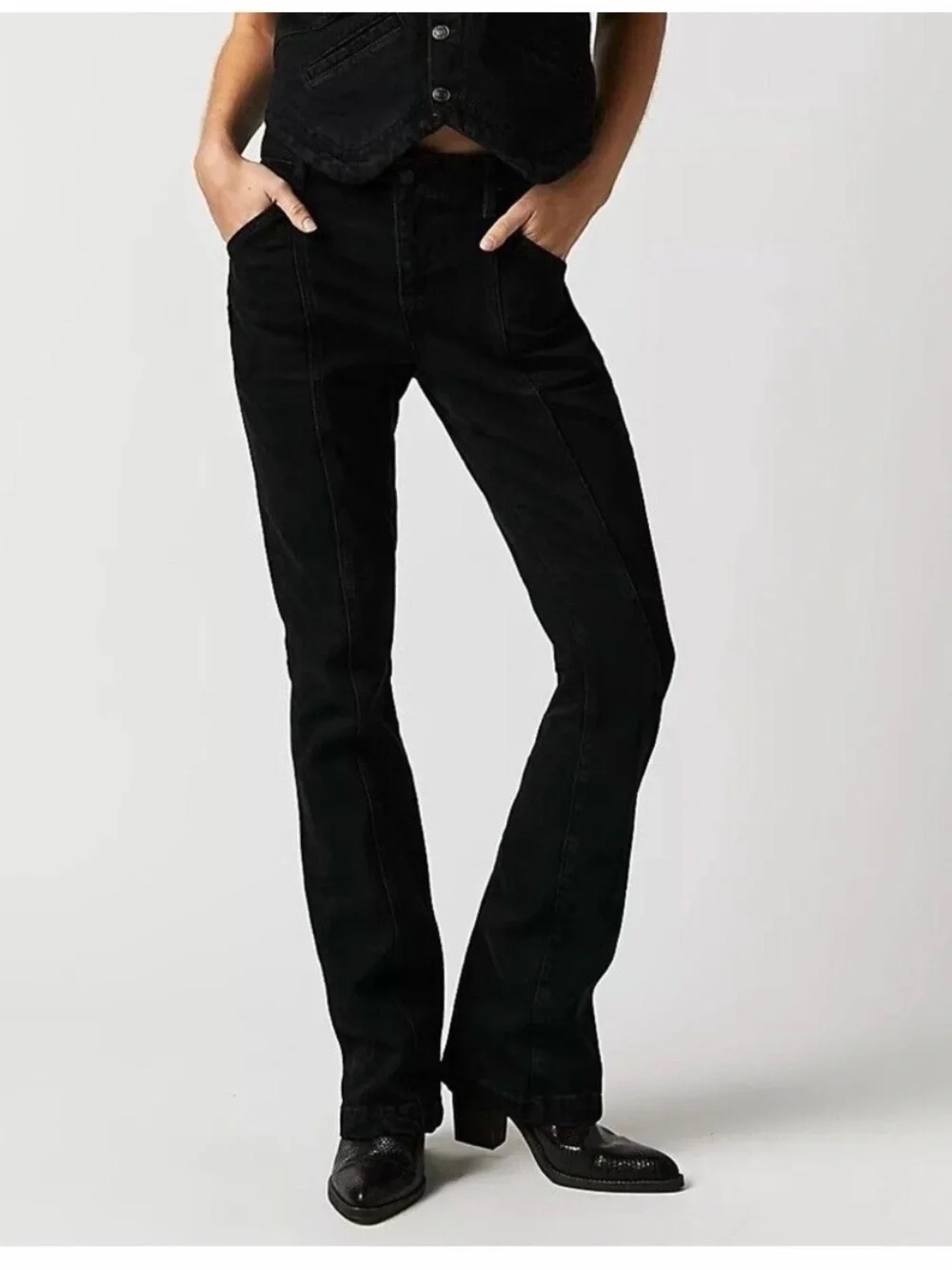 Free People black denim
